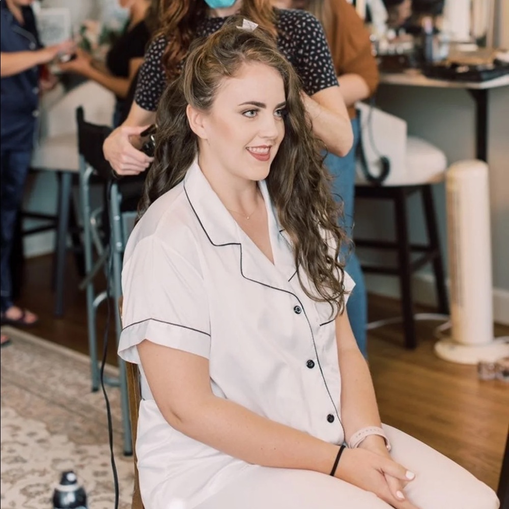White Silk Pajama Set